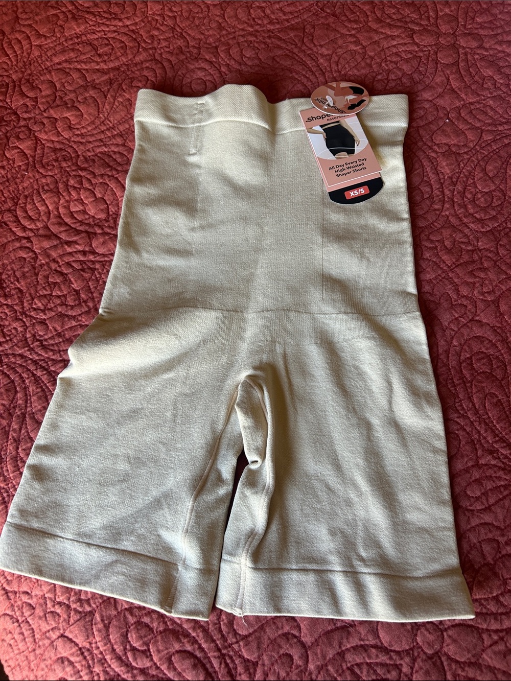 Shapermint Light Cream High-Waist Shaping Shorts